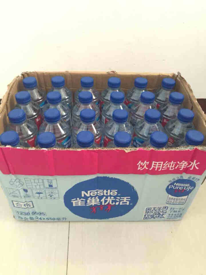 雀巢（Nestle）优活 纯净水 550ml*24瓶 整箱装 550ml*24瓶怎么样，好用吗，口碑，心得，评价，试用报告,第2张