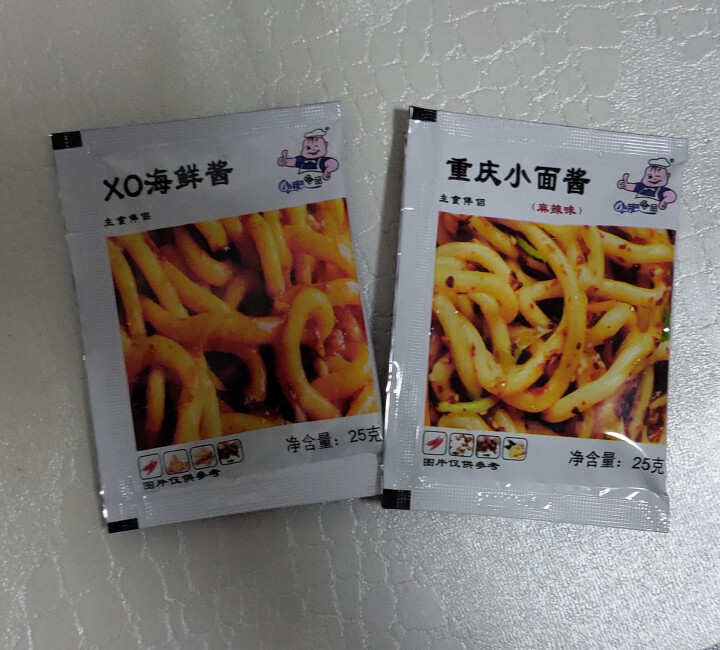 小肥拌饭25g*20袋XO海鲜酱重庆小面酱拌面酱料包小包装香辣麻辣味袋装 25g重庆小面+XO海鲜酱各一袋怎么样，好用吗，口碑，心得，评价，试用报告,第4张