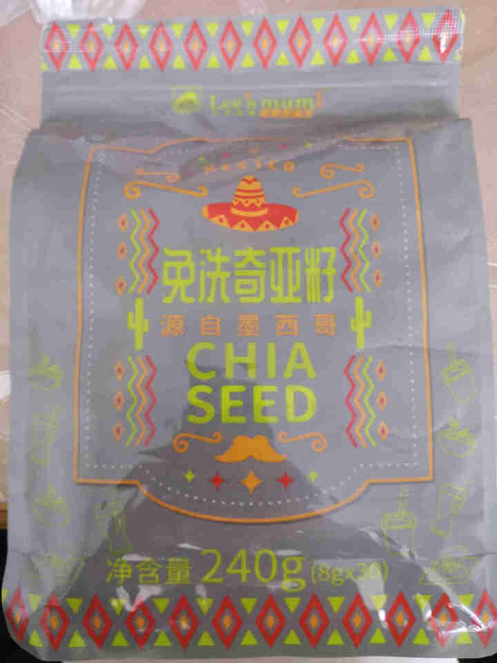 乐食麦（Lee's mum） 墨西哥进口免洗奇亚籽 即食代餐饱腹 Chia Seed鼠尾草种子奇亚籽冲饮 分享装8g*30条怎么样，好用吗，口碑，心得，评价，试,第2张