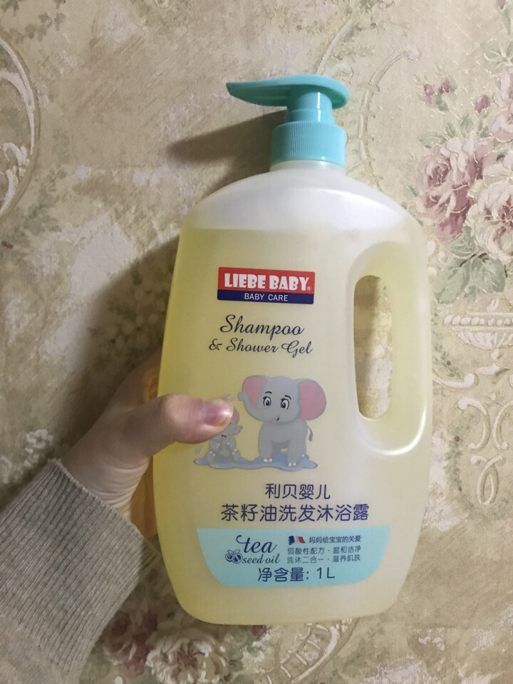 【买一送六】利贝婴儿茶籽油洗发沐浴露家庭装1000ml 新生儿宝宝专用儿童沐浴露洗发水二合一 单瓶装（1L）怎么样，好用吗，口碑，心得，评价，试用报告,第3张