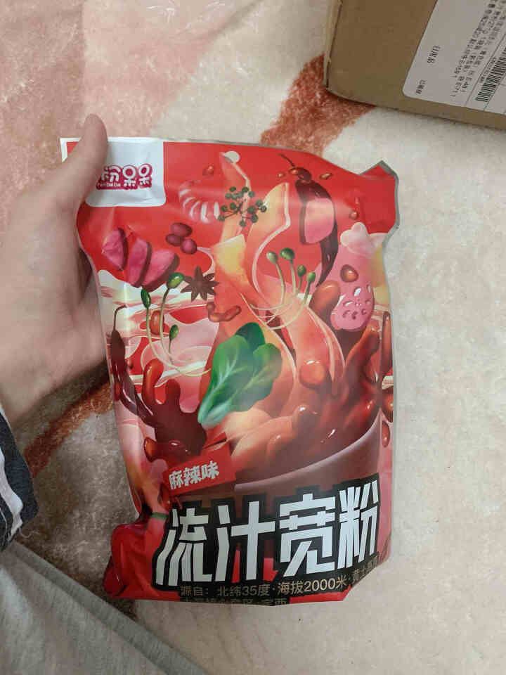 粉呆呆 麻辣流汁宽粉带料包 甘肃定西土豆宽粉 螺霸王酸辣螺蛳粉白家陈记马铃薯粉条 速食宽粉 粉呆呆流汁宽粉 271g*1袋怎么样，好用吗，口碑，心得，评价，试用,第2张