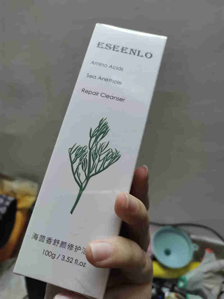 ESEENLO海茴香舒颜修护洁面乳100g(氨基酸洗面奶/不含皂基 深层清洁 )舒缓敏感肌 控油清痘 海茴香舒颜修护洁面乳 100g怎么样，好用吗，口碑，心得，,第3张