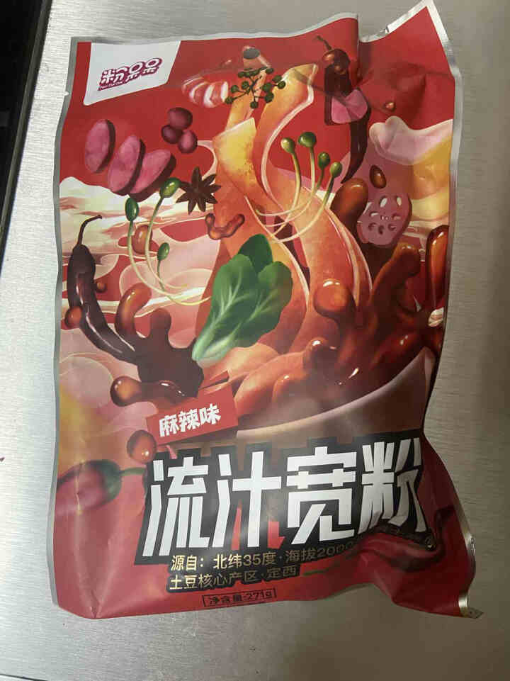 粉呆呆 麻辣流汁宽粉带料包 甘肃定西土豆宽粉 螺霸王酸辣螺蛳粉白家陈记马铃薯粉条 速食宽粉 粉呆呆流汁宽粉 271g*1袋怎么样，好用吗，口碑，心得，评价，试用,第2张