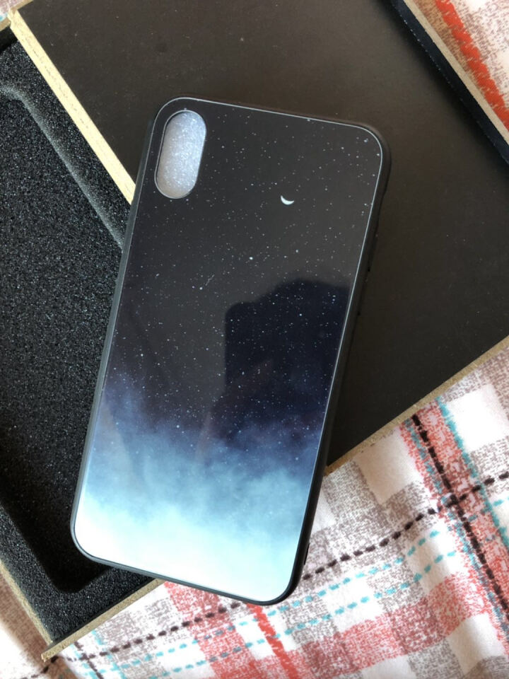 德米克 新款苹果X手机壳iPhone Xs Max保护外壳全包玻璃软壳 黑色星空 iphoneXs max怎么样，好用吗，口碑，心得，评价，试用报告,第4张