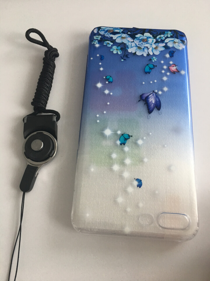 NCU 苹果7/8plus手机壳女款轻薄防摔硅胶软壳渐变透明送挂绳 iphone8/7plus保护套 【蝶雨】苹果7p/8p 5.5英寸怎么样，好用吗，口碑，心,第3张