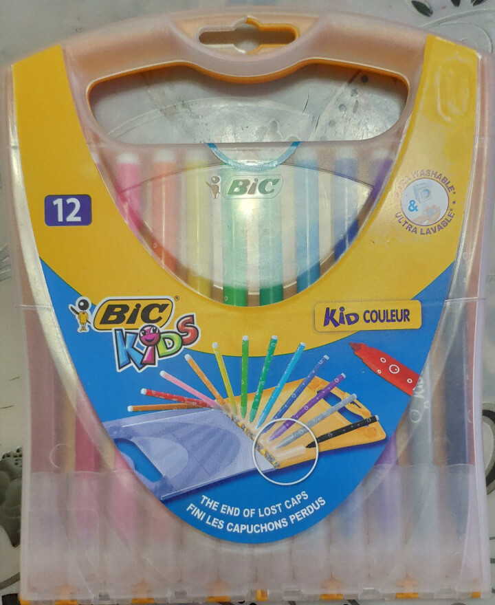 BIC  Kids 比克儿童易水洗水彩笔 12色彩虹便携盒 进口文具儿童绘画画笔怎么样，好用吗，口碑，心得，评价，试用报告,第2张