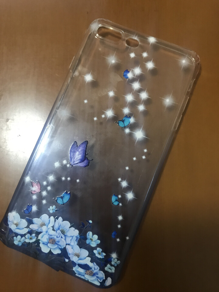 NCU 苹果7/8plus手机壳女款轻薄防摔硅胶软壳渐变透明送挂绳 iphone8/7plus保护套 【蝶雨】苹果7p/8p 5.5英寸怎么样，好用吗，口碑，心,第4张