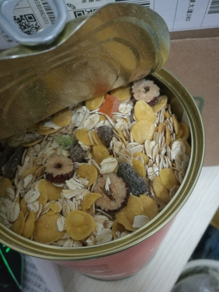 万味生坚果燕麦片500g/罐 即食冲饮谷物脱脂早餐食品水果麦片 混合水果燕麦片怎么样，好用吗，口碑，心得，评价，试用报告,第4张