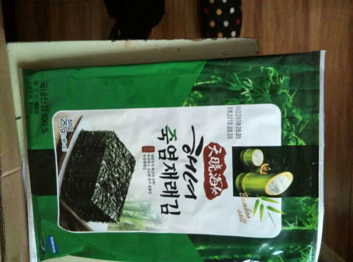 韩国进口 天晓海女海苔 儿童辅食拌饭海苔脆片休闲零食大片装25g 竹盐味怎么样，好用吗，口碑，心得，评价，试用报告,第4张