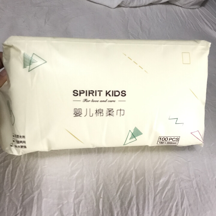 Spirit Kids 婴儿棉柔巾干湿两用新生儿湿巾宝宝纯手口护理 单包（18*20cm）怎么样，好用吗，口碑，心得，评价，试用报告,第2张