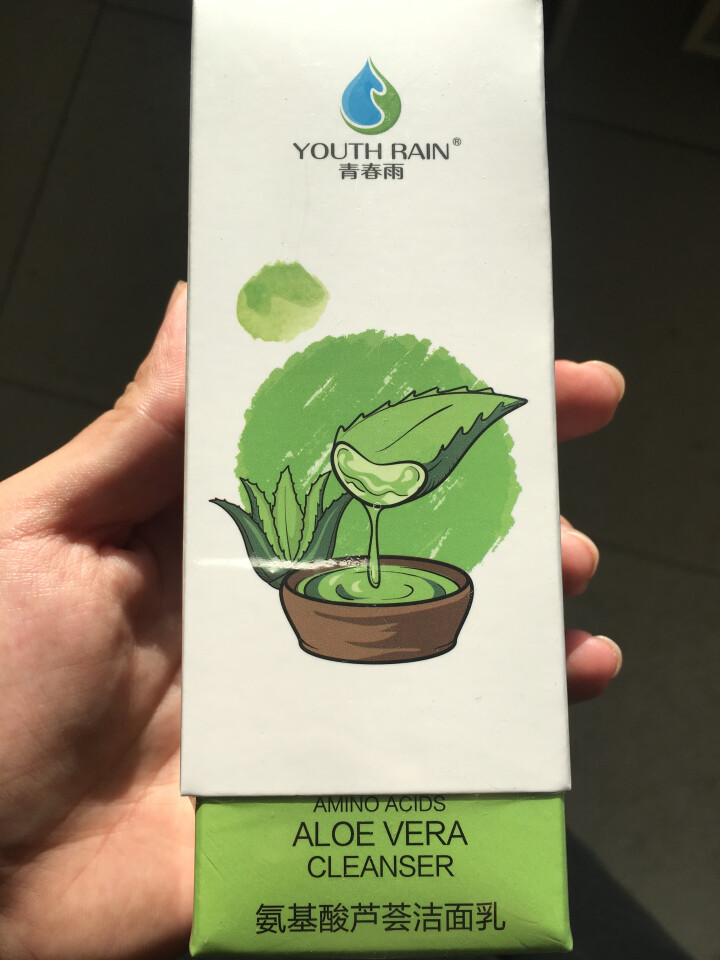 青春雨（YOUTH RAIN）氨基酸芦荟洁面乳100ml 洗面奶男女通用 保湿补水 控油祛痘深层清洁 1支装怎么样，好用吗，口碑，心得，评价，试用报告,第4张