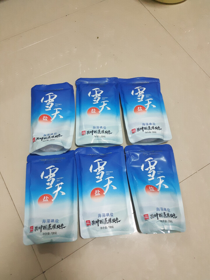 雪天海藻碘盐 加碘家用食用盐巴 调味深井细盐320g*6袋怎么样，好用吗，口碑，心得，评价，试用报告,第2张