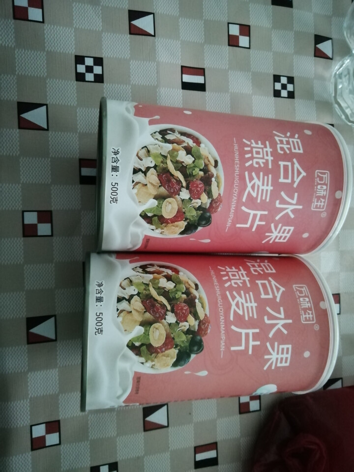 万味生坚果燕麦片500g*2 即食冲饮谷物脱脂早餐食品水果麦片 混合水果燕麦片500g*2罐怎么样，好用吗，口碑，心得，评价，试用报告,第2张