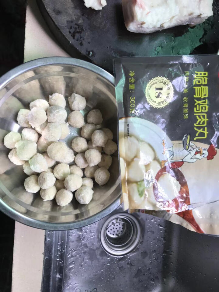 华都食品 鸡脆骨丸子 300g/袋 火锅 涮锅 鸡肉丸怎么样，好用吗，口碑，心得，评价，试用报告,第3张