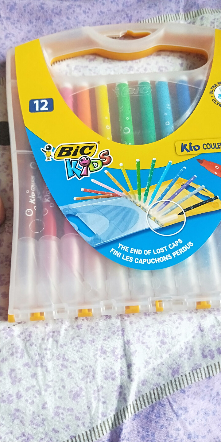 BIC  Kids 比克儿童易水洗水彩笔 12色彩虹便携盒 进口文具儿童绘画画笔怎么样，好用吗，口碑，心得，评价，试用报告,第2张