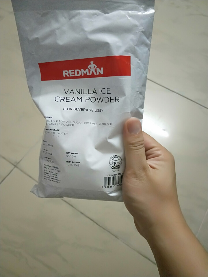 红人（REDMAN）香草冰淇淋粉 进口预拌粉 自制家用 商用批发 软硬雪糕粉 香草冰淇淋粉 新加坡原装进口怎么样，好用吗，口碑，心得，评价，试用报告,第4张