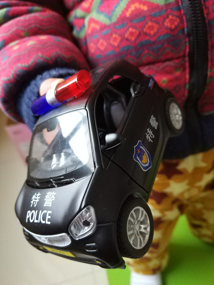 警车合金玩具汽车模型1/32仿真合金车模回力小汽车男孩儿童玩具车 斯玛特,第4张