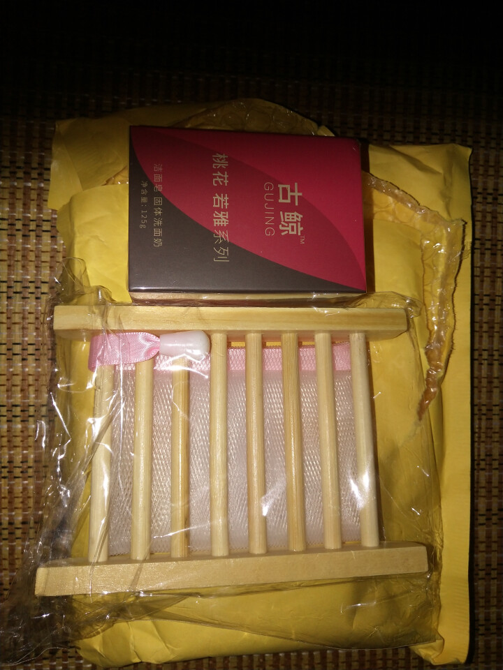 古鲸（GUJING）桃花天然手工皂洁面皂洗面奶（男女士净白去角质补水保湿嫩肤）精油皂香皂洗脸皂洁面乳 一块装125g*1怎么样，好用吗，口碑，心得，评价，试用报,第4张