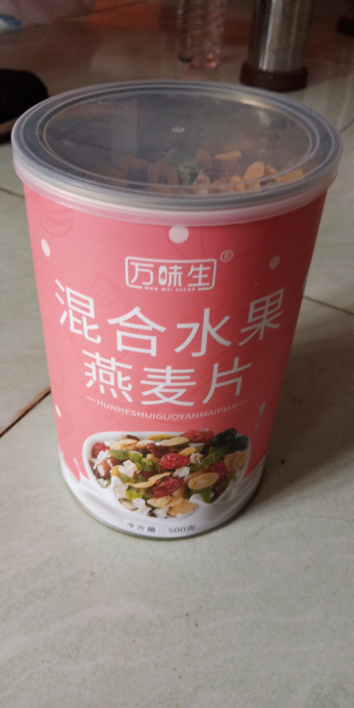 万味生坚果燕麦片500g/罐 即食冲饮谷物脱脂早餐食品水果麦片 混合水果燕麦片怎么样，好用吗，口碑，心得，评价，试用报告,第2张