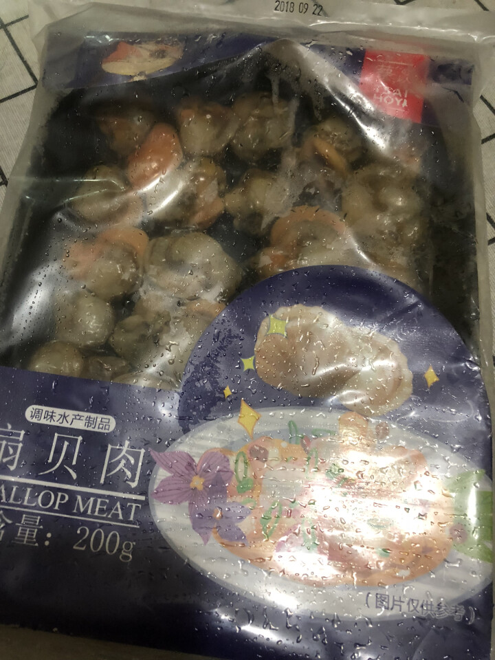 蔡可以 冷冻扇贝肉 200g 20,第2张