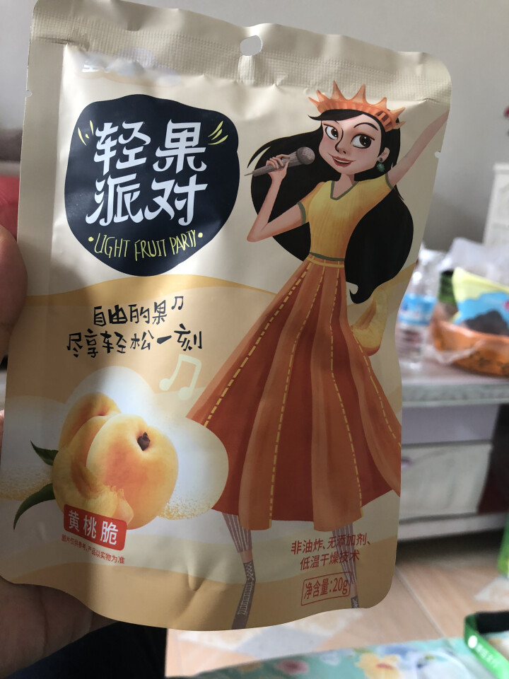 坚小果 冻干黄桃 黄桃脆果 果干零食小吃果脯   孕妇儿童零食 办公室零食 网红食品  20g/袋 单袋装怎么样，好用吗，口碑，心得，评价，试用报告,第4张