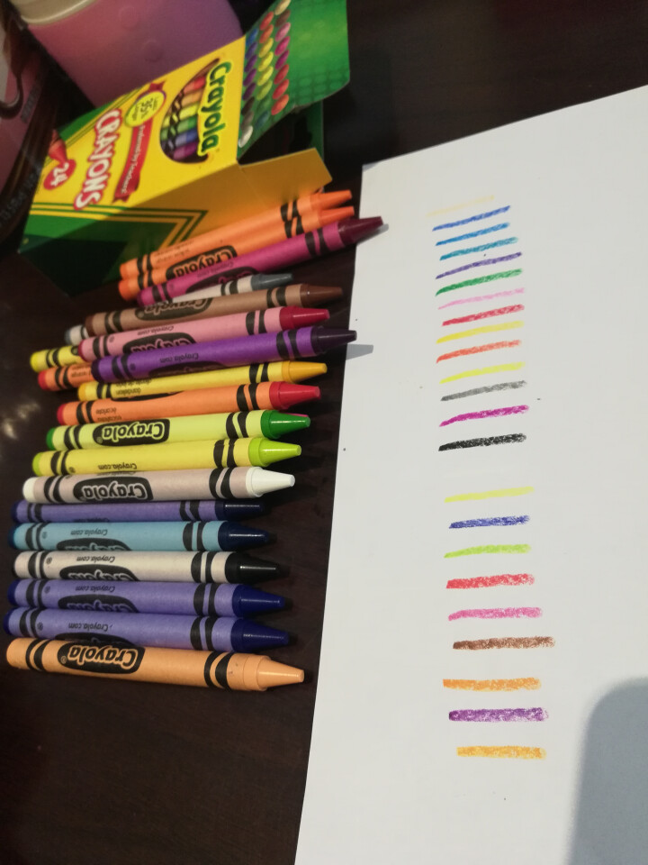 美国绘儿乐Crayola 儿童绘画 画笔工具 彩色蜡笔套装 学生绘画练习 24色标准蜡笔52,第4张