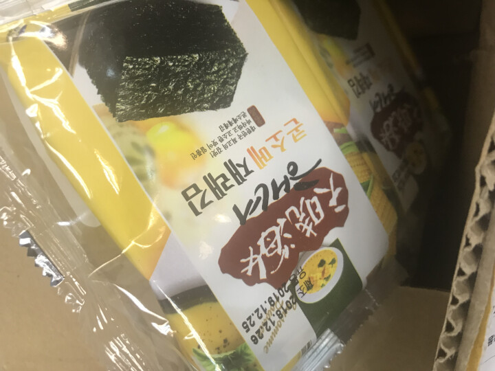 韩国进口 天晓海女海苔 火鸡味海苔脆片儿童即食休闲零食12g 玉米款4g*3包(黄色)怎么样，好用吗，口碑，心得，评价，试用报告,第2张