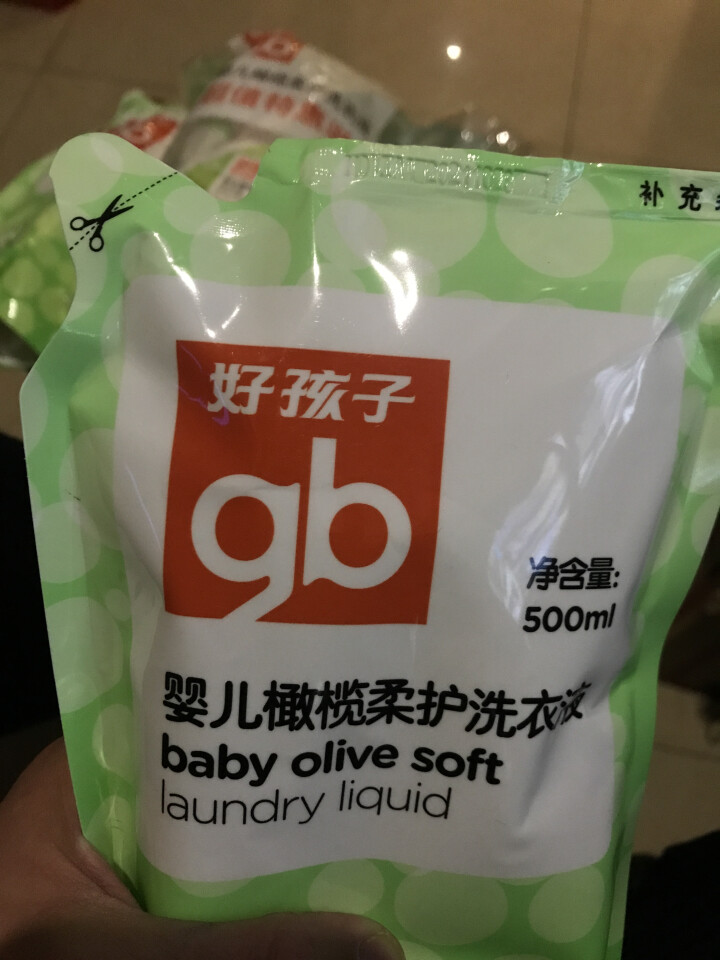 gb好孩子 新生婴儿洗衣液 无添加 无荧光剂 宝宝专用洗衣液500ml特惠补充装快速柔顺去污减少经典 1瓶+3袋（1L+1500ml）怎么样，好用吗，口碑，心得,第4张