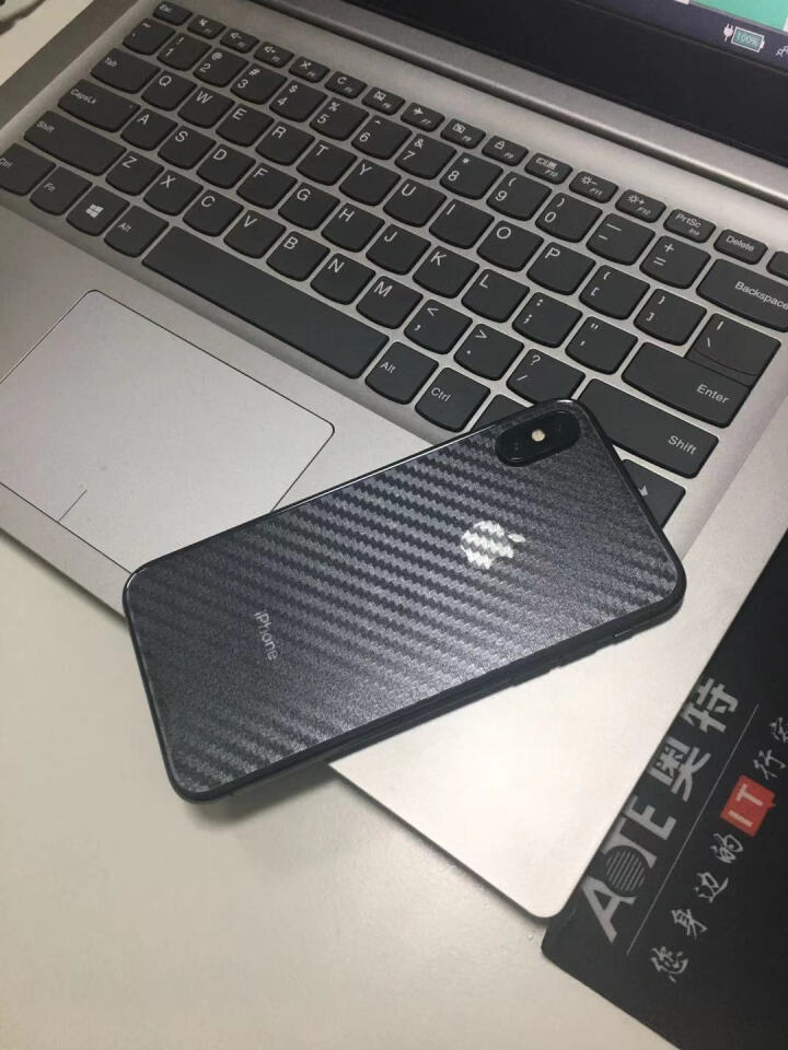 美跃 iPhone xs max背膜后膜苹果Xs手机贴膜Xmax苹果x后盖防滑ixs贴纸全覆盖保护 碳纤维背  iPhoneX   1片装,第4张