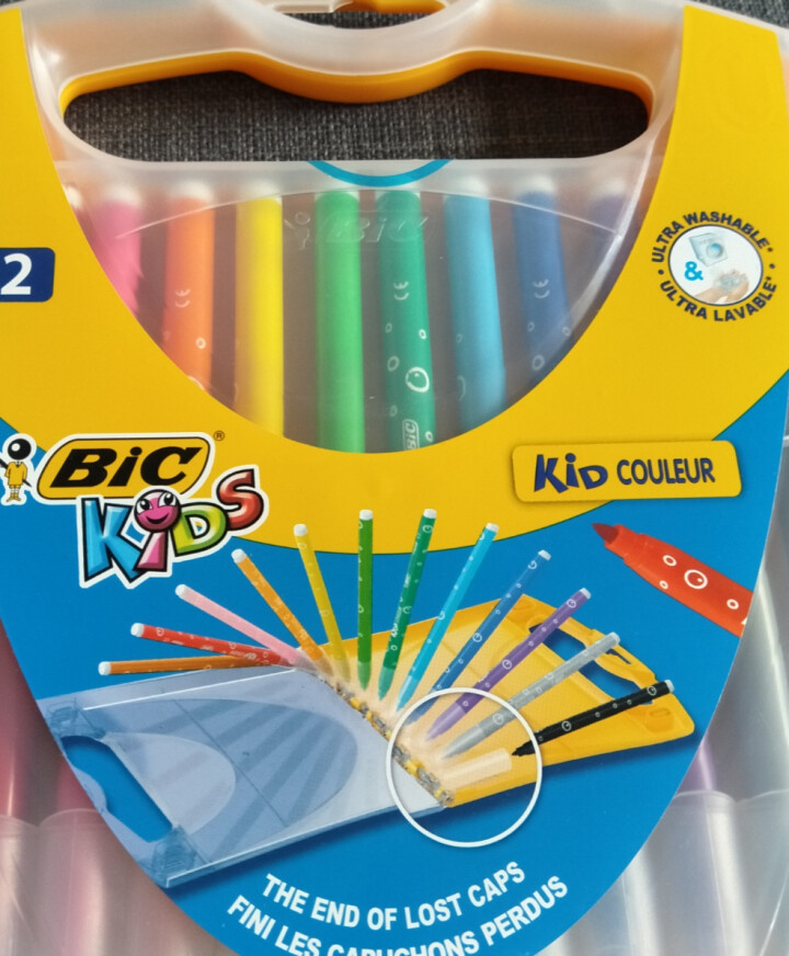 BIC  Kids 比克儿童易水洗水彩笔 12色彩虹便携盒 进口文具儿童绘画画笔怎么样，好用吗，口碑，心得，评价，试用报告,第3张