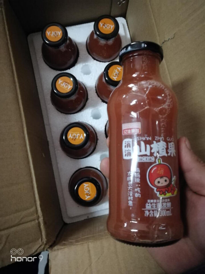 亿佳果园 山楂汁果汁饮料益生菌发酵整箱包邮量贩装300ml*8玻璃瓶怎么样，好用吗，口碑，心得，评价，试用报告,第2张