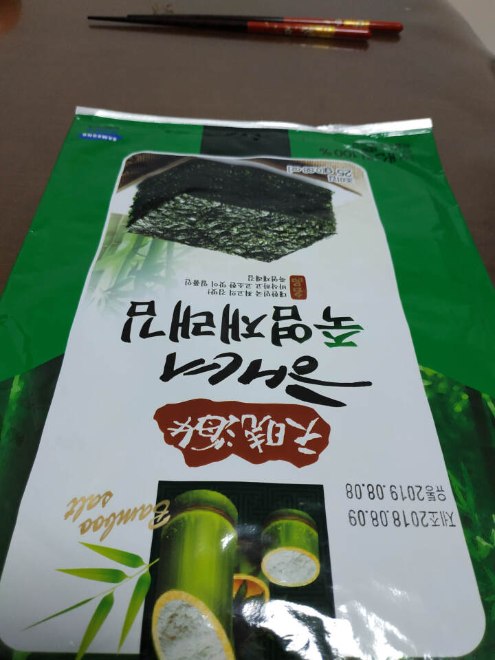 韩国进口 天晓海女海苔 儿童辅食拌饭海苔脆片休闲零食大片装25g 竹盐味怎么样，好用吗，口碑，心得，评价，试用报告,第4张