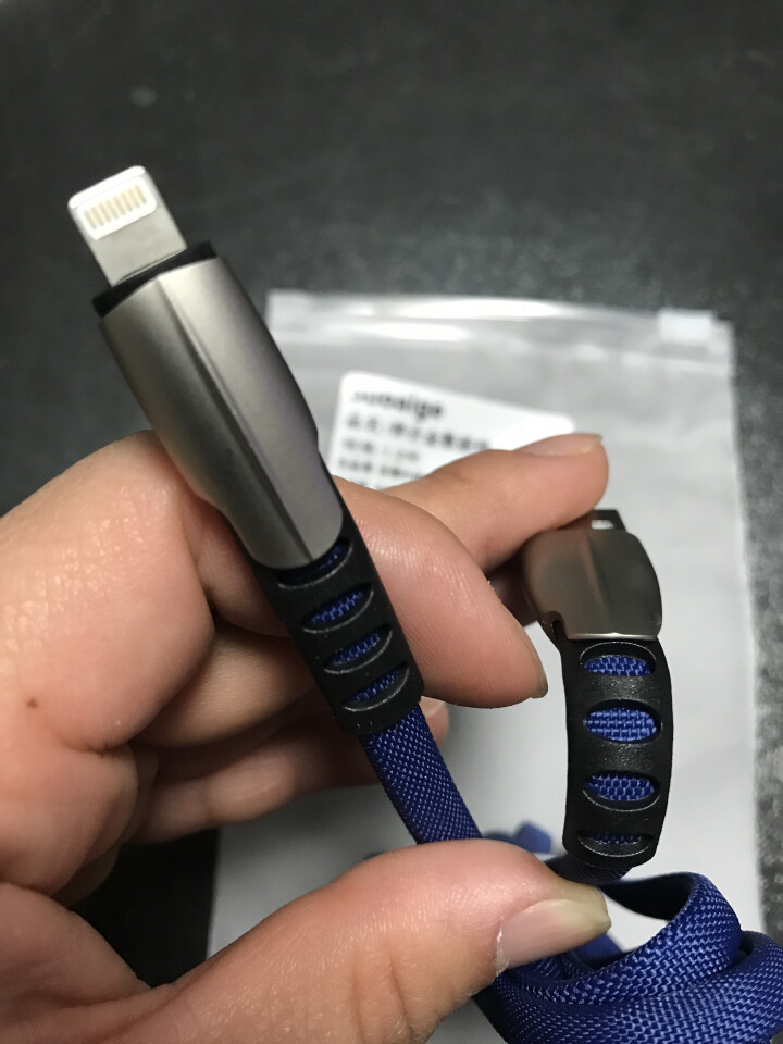 索艾格（Suoaige）锌合金快充适用苹果iPhoneXS/XR/7/8/6s手机数据线 蓝色【耐用折不断】怎么样，好用吗，口碑，心得，评价，试用报告,第4张