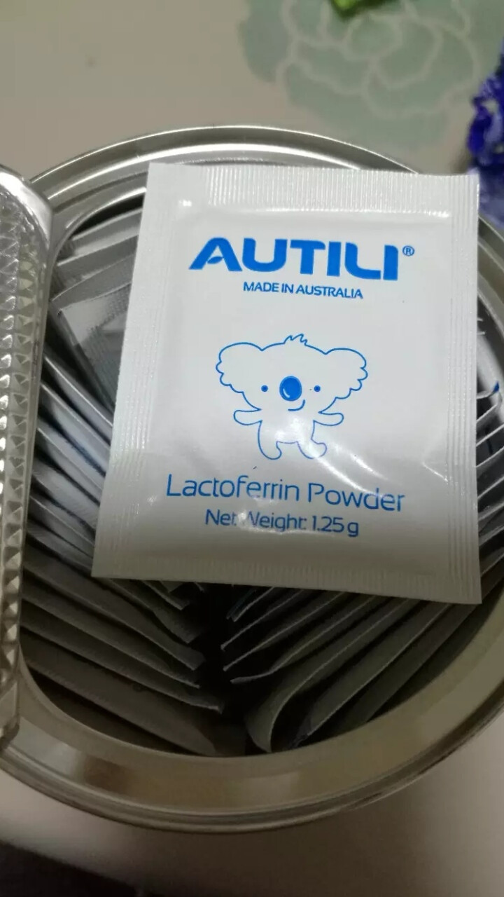 AUTILI澳特力乳铁蛋白调制乳粉 1.25g*60怎么样，好用吗，口碑，心得，评价，试用报告,第4张