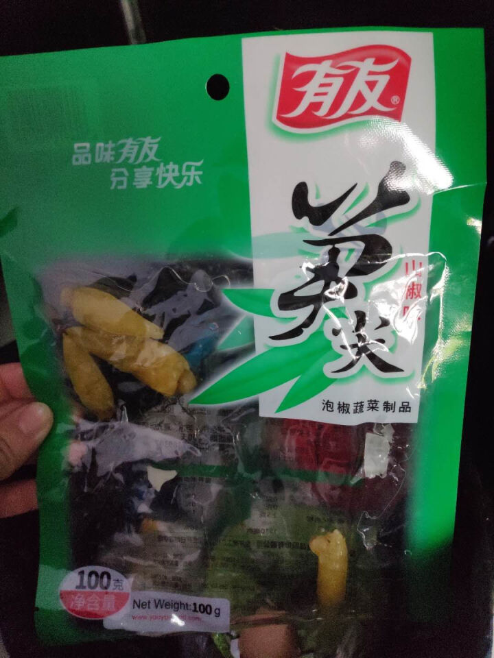 有友 泡椒凤爪泡椒味休闲零食 山椒味笋尖100g怎么样，好用吗，口碑，心得，评价，试用报告,第4张