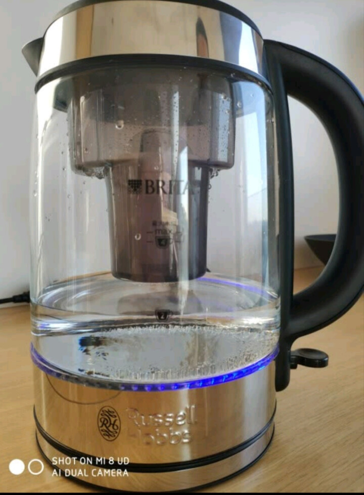 领豪（Russell Hobbs）电水壶 含碧然德即BRITA滤芯 净热一体 玻璃烧水壶 英国Strix进口温控器 20760,第3张