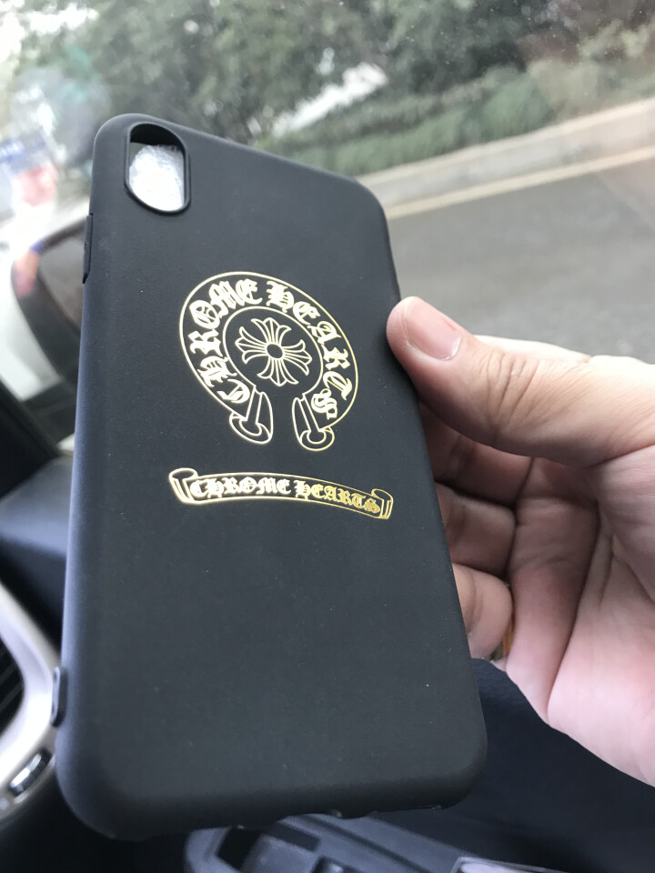 潮牌克罗心iphoneX手机壳简约6s/7plus保护套奢华烫金苹果8磨砂全包苹果xs/xr纯黑软壳 奢华烫金克罗心,第2张