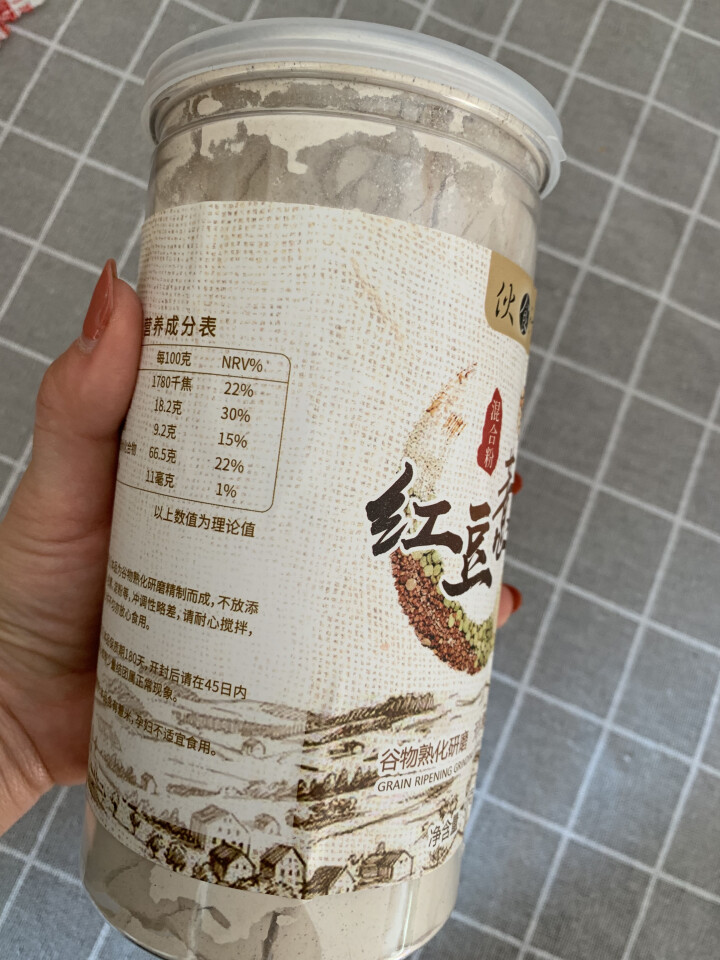 满2罐送碗/勺】伙食计 红豆薏米粉500g/罐 祛湿五谷杂粮代餐粉红豆薏仁红枣粥 早餐食品冲饮怎么样，好用吗，口碑，心得，评价，试用报告,第4张