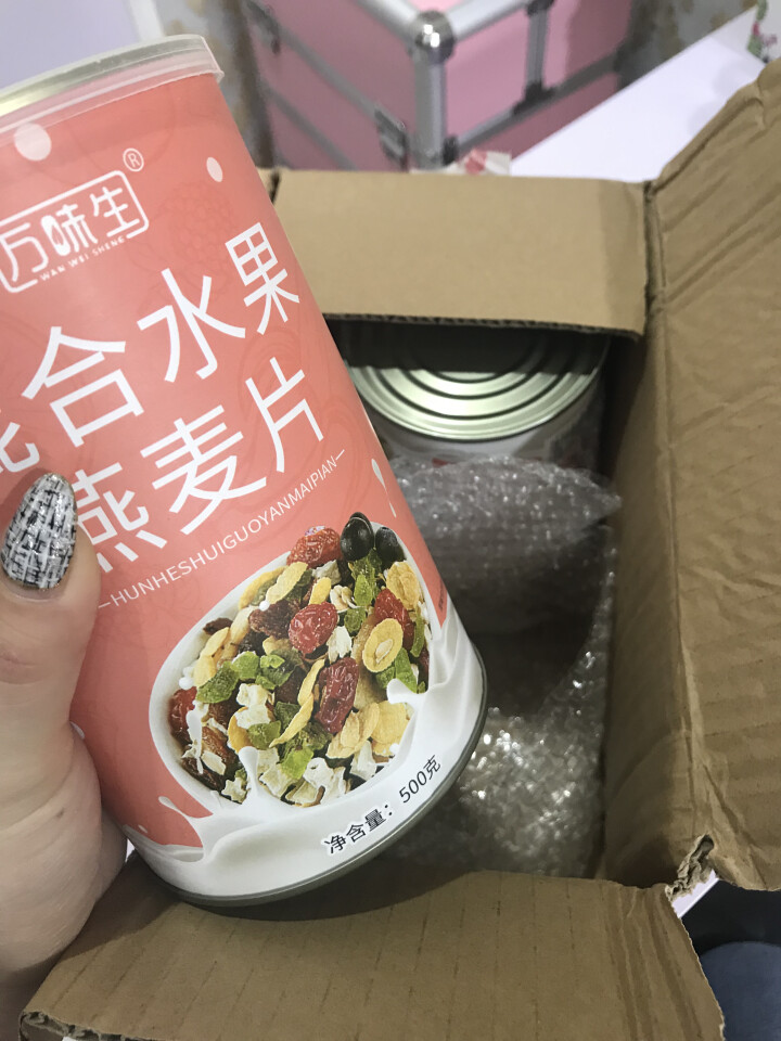 万味生坚果燕麦片500g*2 即食冲饮谷物脱脂早餐食品水果麦片 混合水果燕麦片500g*2罐怎么样，好用吗，口碑，心得，评价，试用报告,第2张