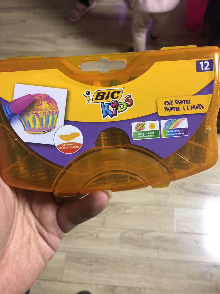 BIC 丝滑油画棒 Kids （12色塑盒）进口品牌文具儿童绘画蜡笔怎么样，好用吗，口碑，心得，评价，试用报告,第2张