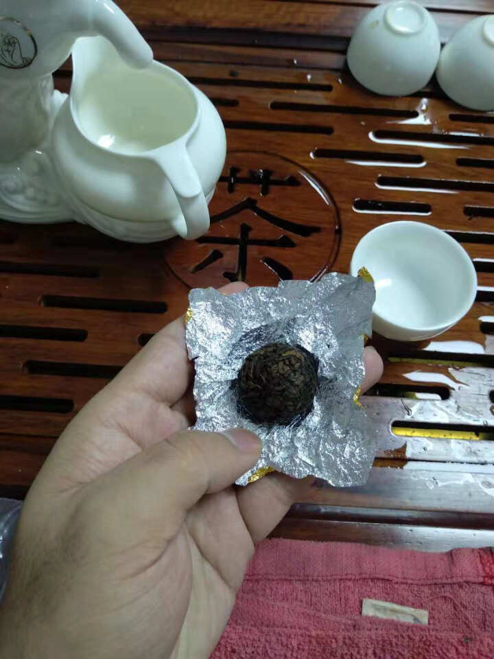 云茗木 普洱茶熟茶纯手工迷你小沱茶勐海大叶古树小龙珠陈年罐装 熟茶中端 同款茶样16克怎么样，好用吗，口碑，心得，评价，试用报告,第3张