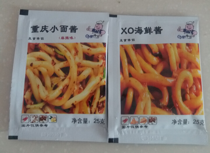 小肥拌饭25g*20袋XO海鲜酱重庆小面酱拌面酱料包小包装香辣麻辣味袋装 25g重庆小面+XO海鲜酱各一袋怎么样，好用吗，口碑，心得，评价，试用报告,第2张