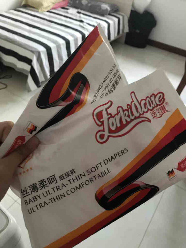 适宝康·Forkidcare 丝薄柔呵纸尿裤试用装M码*3片 适合6,第3张