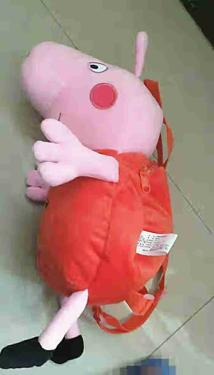 小猪佩奇书包Peppa Pig 粉红猪小妹幼儿园毛绒背包男女孩儿童宝宝卡通乔治包毛绒玩具六一礼物 佩奇毛绒书包 34x22 cm怎么样，好用吗，口碑，心得，评价,第4张