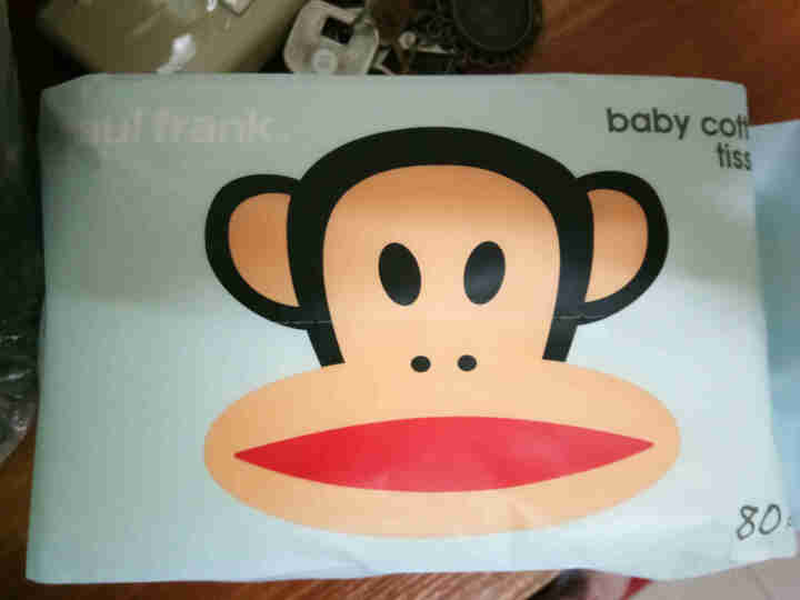 大嘴猴（Paul Frank）婴儿棉柔巾 宝宝干湿两用新生儿非湿纸巾 单包装 80抽怎么样，好用吗，口碑，心得，评价，试用报告,第2张