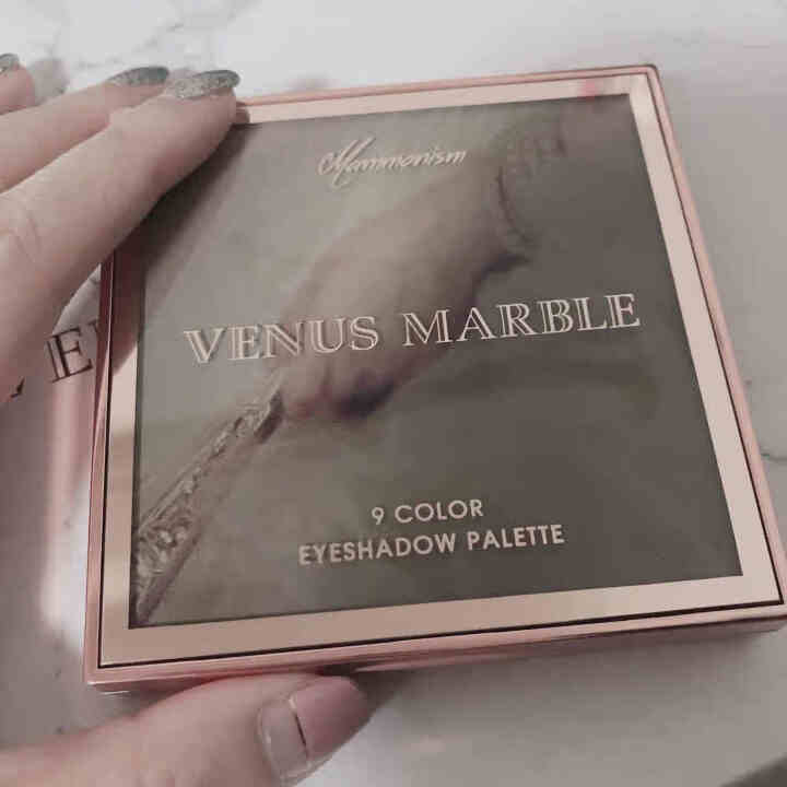 VENUS MARBLE大理石9色眼影复古油画眼影盘新款珠光哑光偏光化妆盘彩妆盘不脱妆 拜金主义怎么样，好用吗，口碑，心得，评价，试用报告,第4张