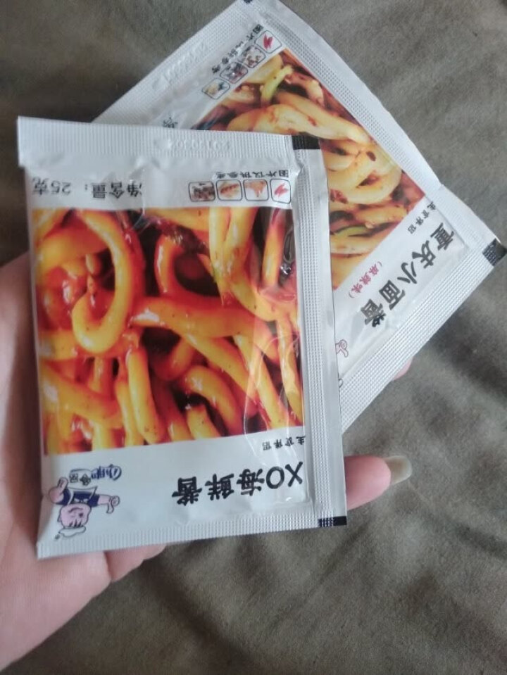 小肥拌饭25g*20袋XO海鲜酱重庆小面酱拌面酱料包小包装香辣麻辣味袋装 25g重庆小面+XO海鲜酱各一袋怎么样，好用吗，口碑，心得，评价，试用报告,第4张