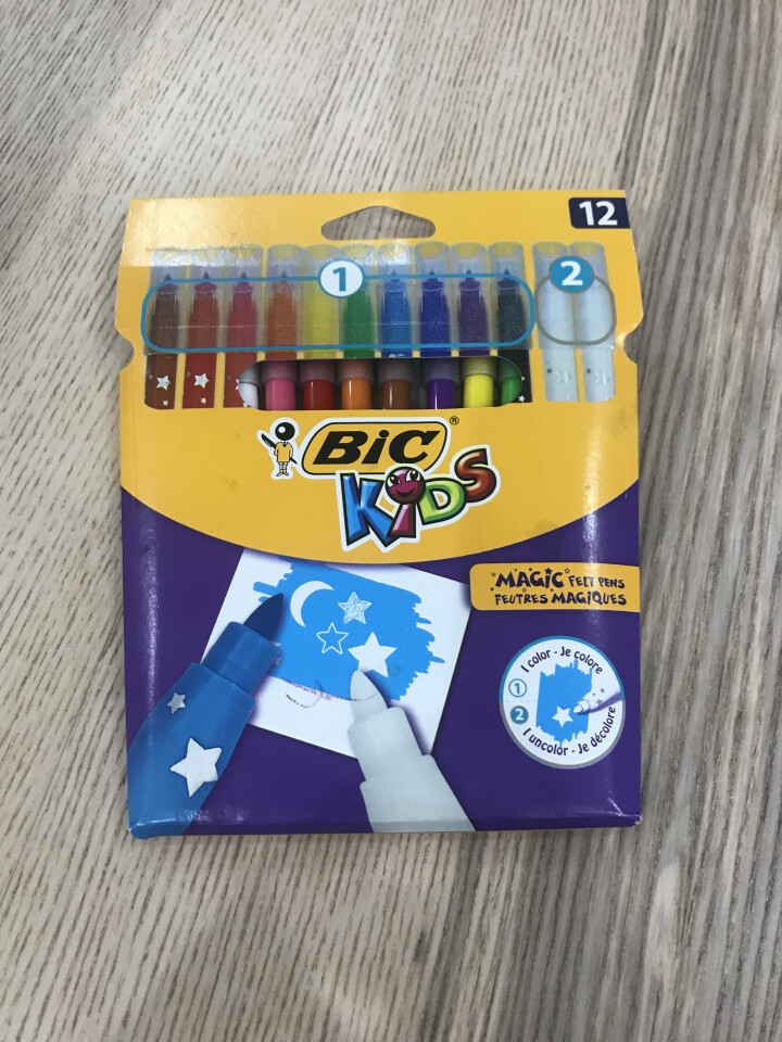 BIC  Kids 比克儿童魔法可擦水彩笔（10色+2支可擦笔）进口文具 儿童学生绘画画画水彩笔怎么样，好用吗，口碑，心得，评价，试用报告,第2张