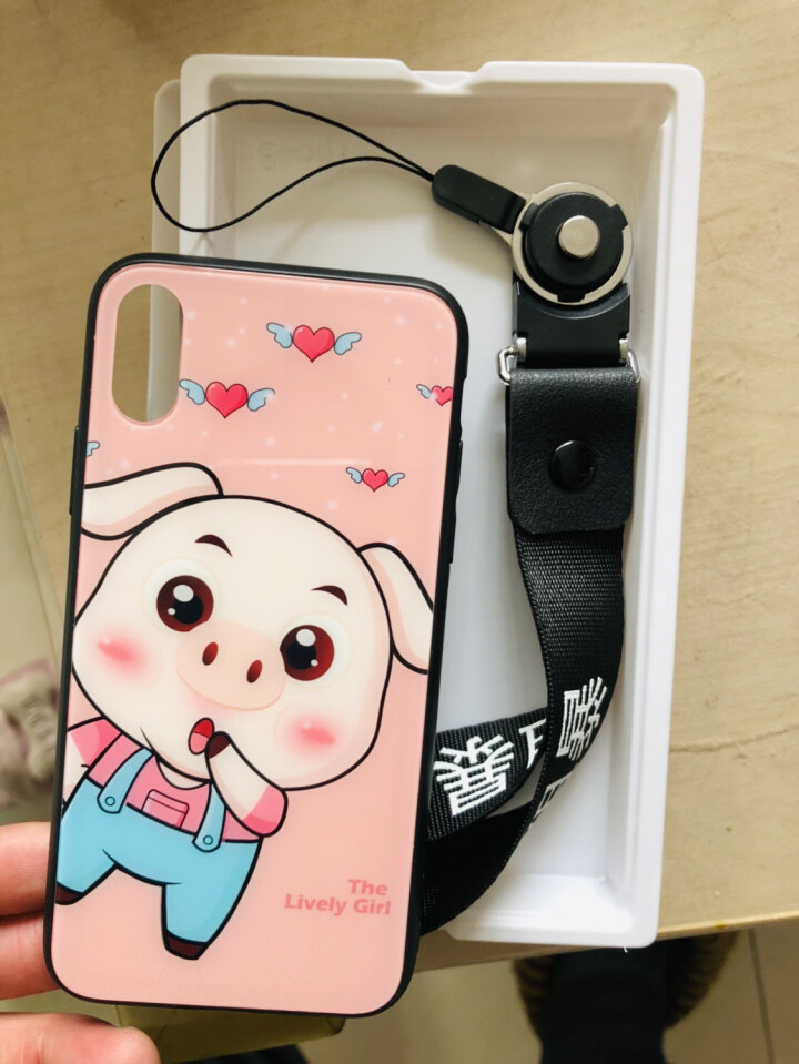 OMIU 苹果7手机壳iphone8 plus苹果X/XR/XS Max男女情侣款XS保护套玻璃壳 粉色猪粉色 苹果X/XS 手机壳怎么样，好用吗，口碑，心得，,第2张