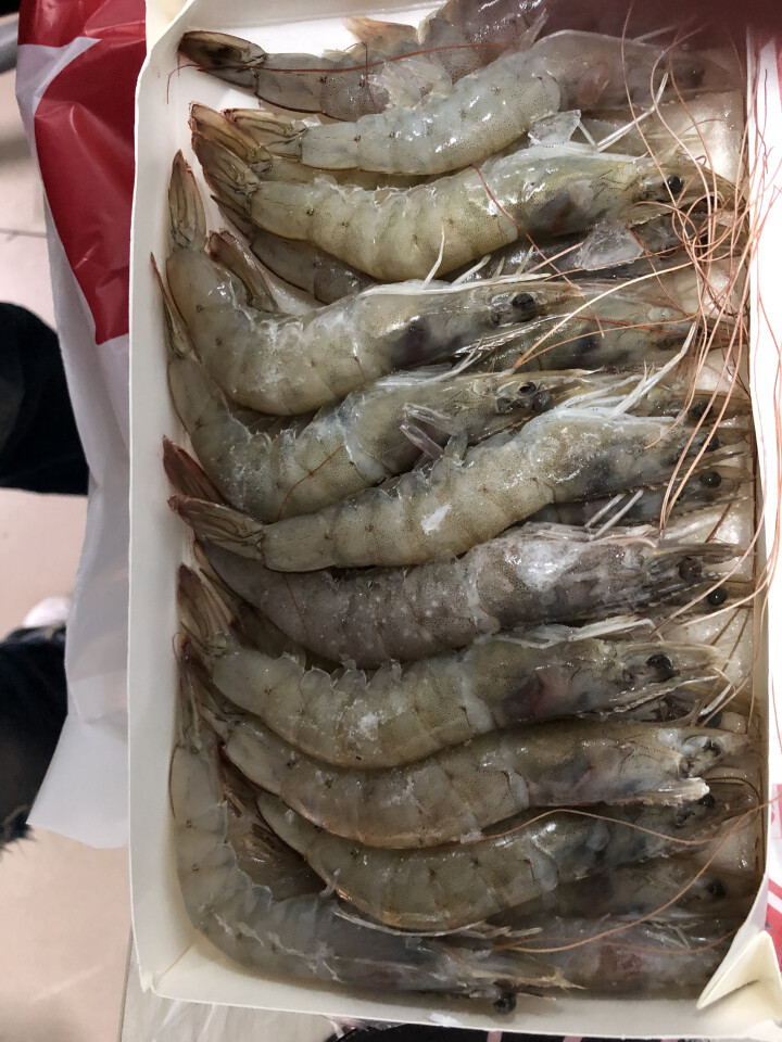 【2份立减30】九善食 进口厄瓜多尔白虾(50/60) 净重800g 40,第3张